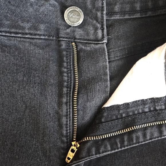 Riders By Lee Vintage Women's Distressed Black Bootcut Jeans size 18W - Picture 2 of 6